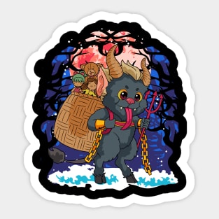 Krampus Christmas Kawaii Magna Art Sticker